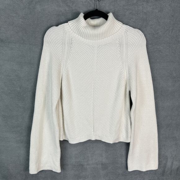 Maeve Sweaters - Maeve Anthropologie Sweater Womens Medium Cream Wool Ribbed Neutral Minimalist